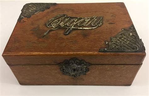 indian smoking austrian metal box|Antique Wooden Tobacco Box .